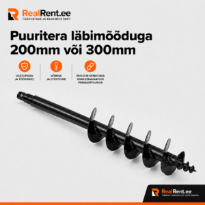Pinnasepuuri lisatera - Miniekskavaatori puurmasinaleile - Rent