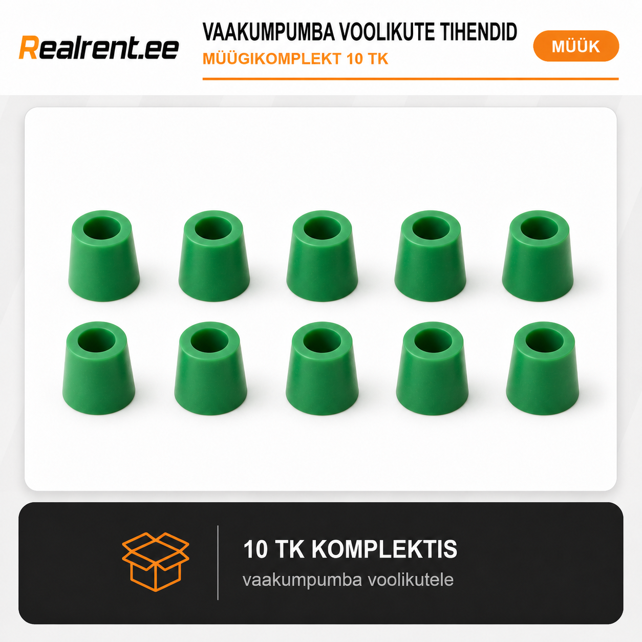 Vaakumpumba voolikute tihendid müügikomplekt 10 tk Realrent.ee tootepilt